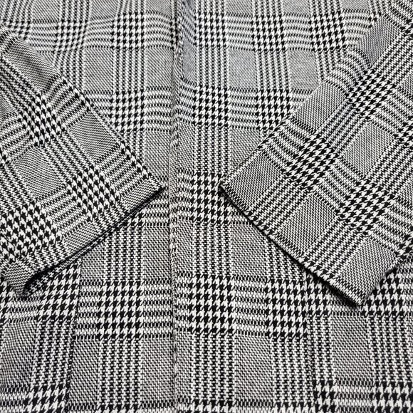 Love Tree Cardigan Sweater Tunic Womens Large Open Front Houndstooth Plaid - Picture 7 of 14